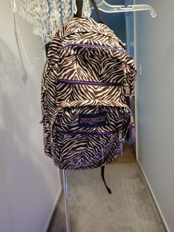 Zebra Print Jansport Backpack