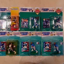 6 VINTAGE NFL HALL OF FAMER STARTING LINEUP FIGURES FACTORY SEALED ONLY $30