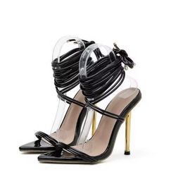 Luxe Lace-Up Stiletto Heels