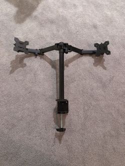 Dual Monitor Stand / Desk Mount Arm – Adjustable VESA Mount (Black)