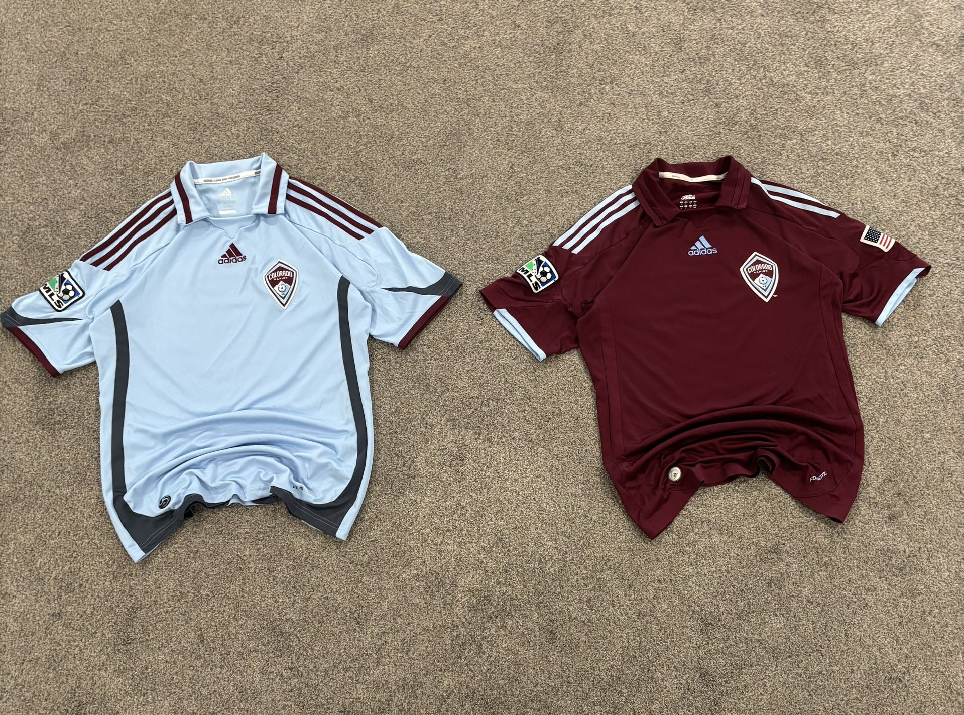 Bundle of 2 Colorado Rapids Soccer Jerseys men’s size M