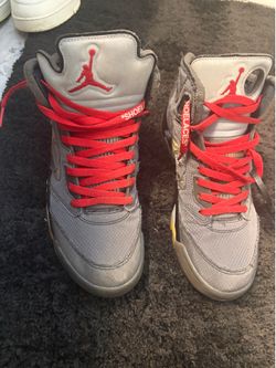 Jordan 5 off white Muslim/ Amiri Ma-1 blue/white