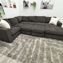 Gray Sleeper Sectional Couch - Free Delivery 