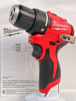 Milwaukee, M12 Subcompact Brushless Drill TOOL ONLY TOOL ONLY