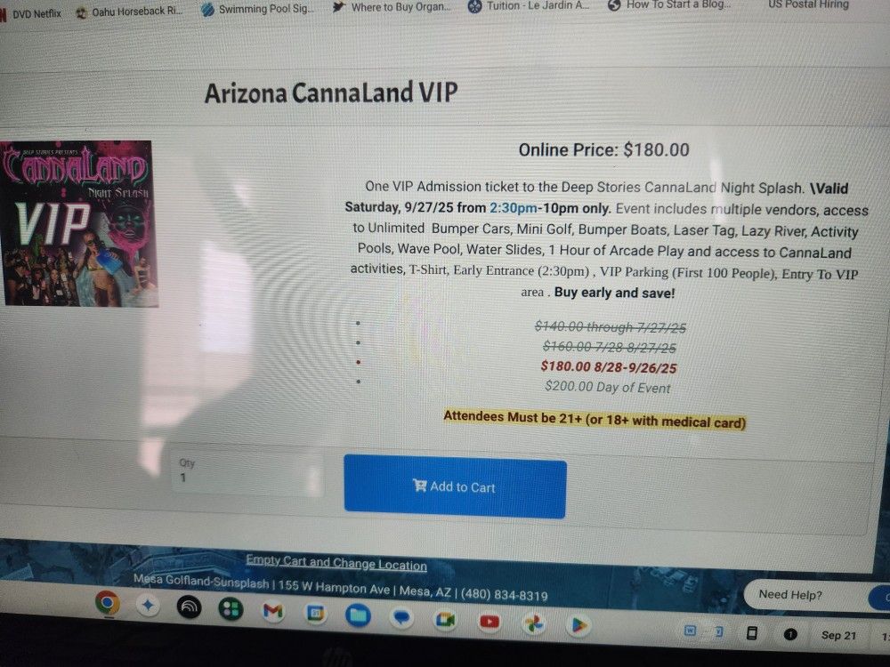 Cannaland VIP 9-27-25