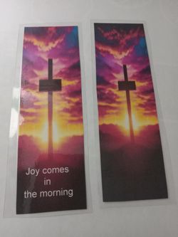 *Joy Comes In The Morning* Custom Made Laminated Bookmarker  Double-sided 