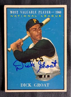 Dick Groat Autographed 1961 Topps National League MVP Card #486