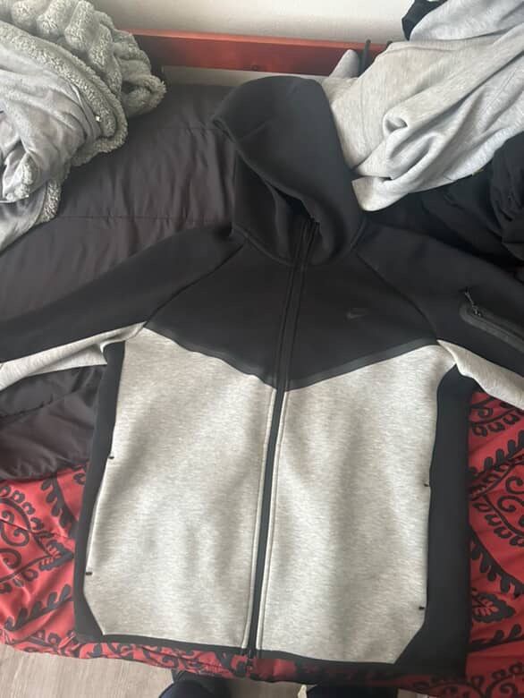 Nike Tech Fleece Full-Zip Windrunner Hoodie Black/Grey