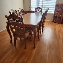 Dining Table And Hutch
