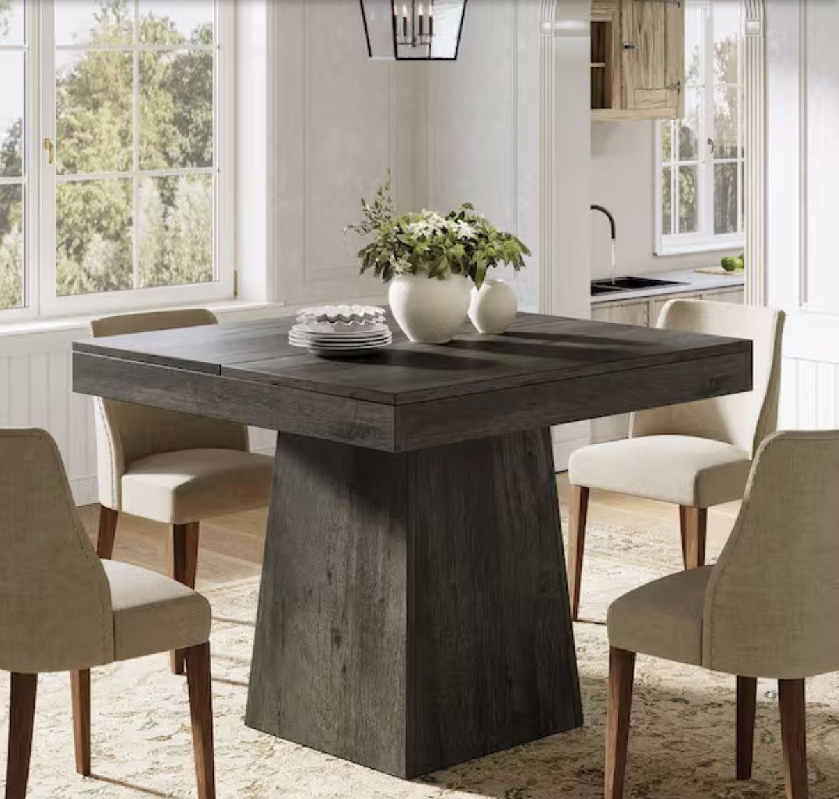 Delilah 31.5 in Square Kitchen Dining Table
