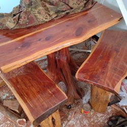 Cedar Table And Benches