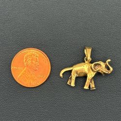 Jewelry 14k solid yellow gold pendant Elephant charm 4.5 grams ELEPHANT ONLY