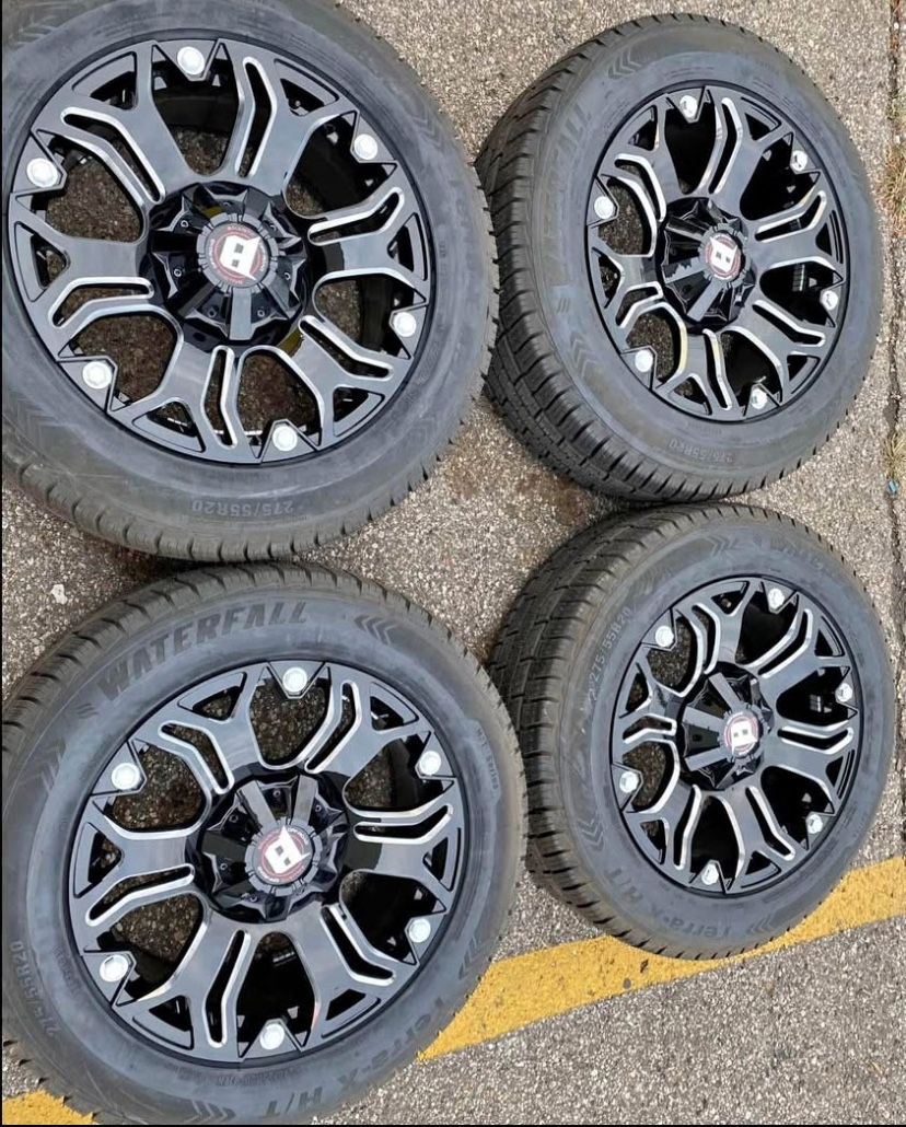 20” Ford F-150 Expedition Lincoln Navigator Mark LT Package Off-Road Rims Wheels Tires Set New