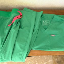 Figs Limited Edition Safety Green Freex Scrubs Set