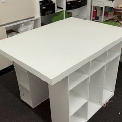 Multi-Use Craft Table with Shelving