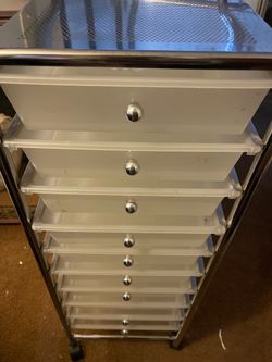 10 Drawer storage cart $10 OBO  PICK UP ONLY