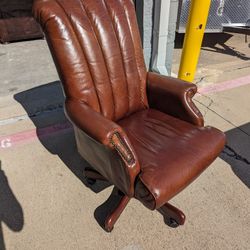 Leather Swivel Office Chair 