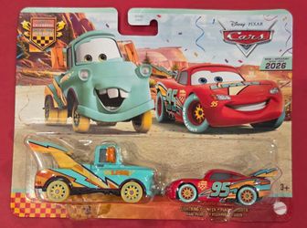 Disney Pixar Cars, Race to Celebrate, Mater and Lightning McQueen,  2 pack, New for 2026, VHTF