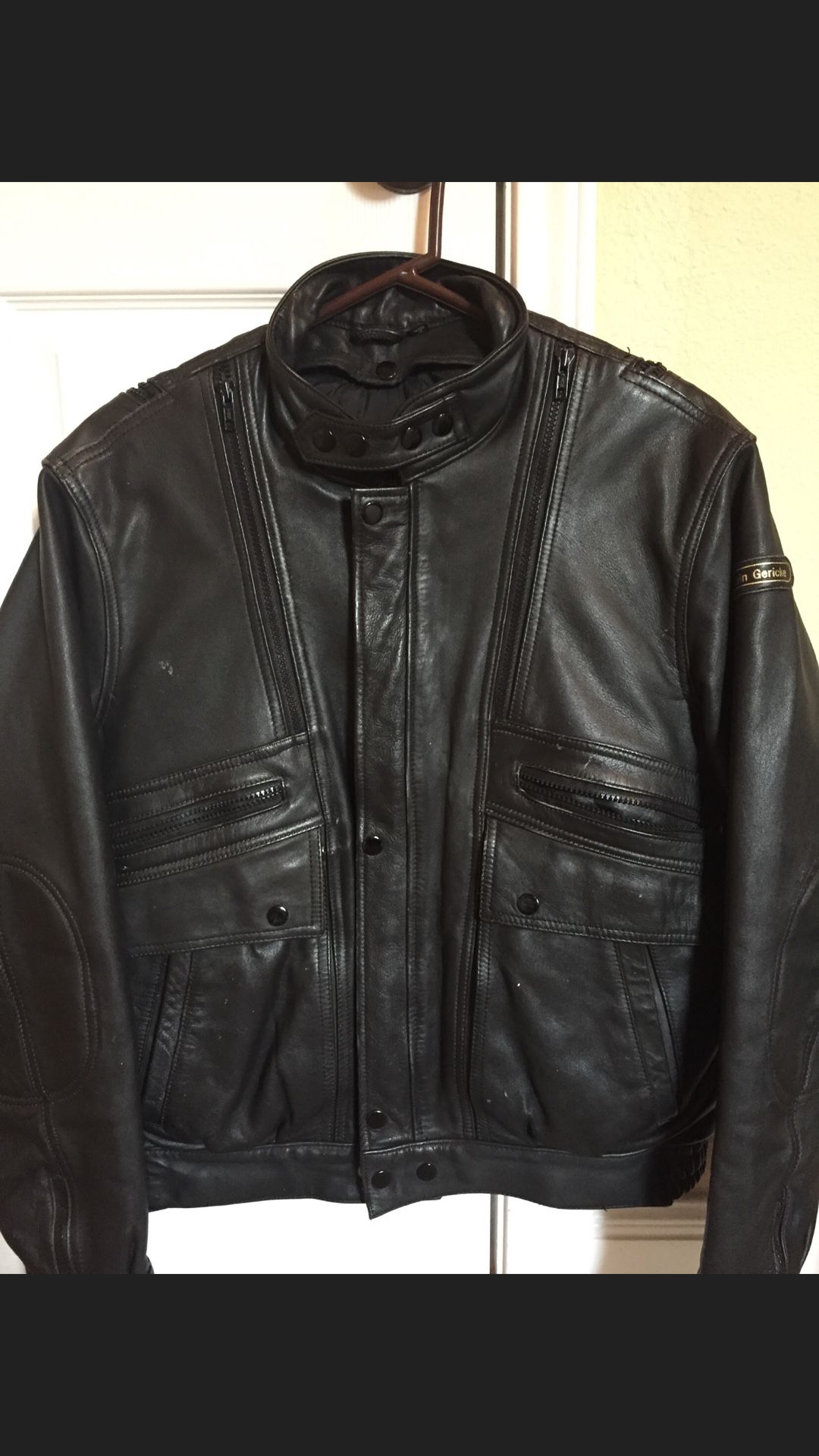 Hein Grenchi leather insulated motorcycle jacket