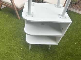 Dual White end tables *PENDING