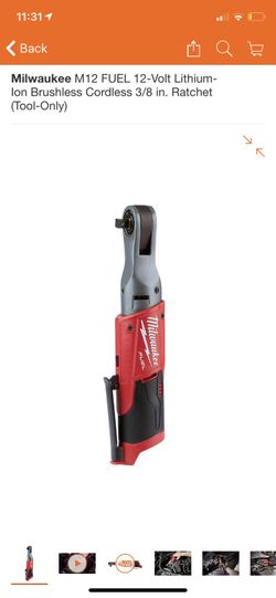 M12 12 volt Milwaukee lithium ion brushless cordless 3/8 in ratchet *BRANDNNEW IN THE BOX**