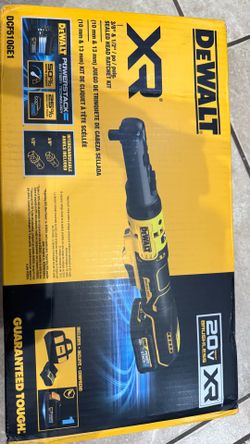 ❇️❇️✳️🔥DEWALT 20-Volt Maximum Lithium-Ion 3/8 in. and 1/2 in. Cordless Ratchet Kit with 1.7 Ah Battery, Charger and Bag