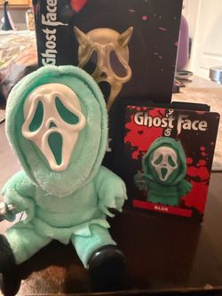 Ghost Face Teal Keychain