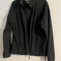 Dark Gray Colombia Fleece Jacket with Zipper Pockets