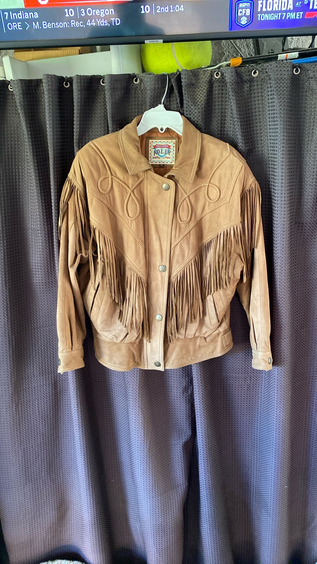Adler Leather Fringe Riding Jacket 