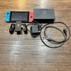 Nintendo Switch With Neon Blue And Neon Red Joy - Con No Box