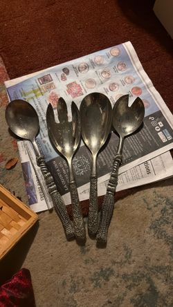 Vintage SLEA serving spoons