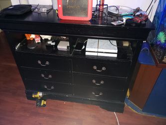 Tv Console Real Durable Nice All Black