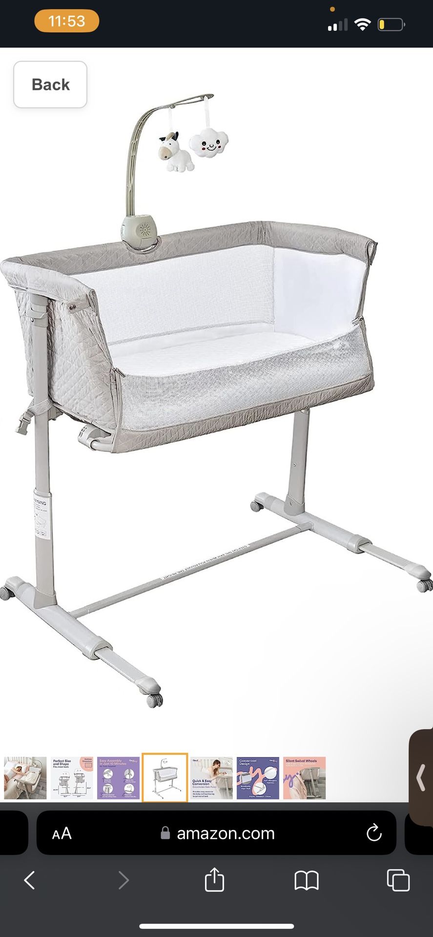 Cloud Baby Bedside Bassinet