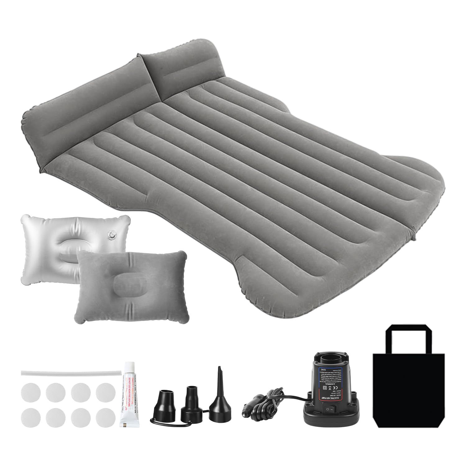 DTNESS Camping Mattress For Tesla Model Y, 2024 Upgrade Soft Flocking Self-Inflating Portable Camping Air Bed Cushion, Comfort Car Sleeping Mat With W