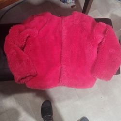 Pink Médium Fusia Furry Womens Coat