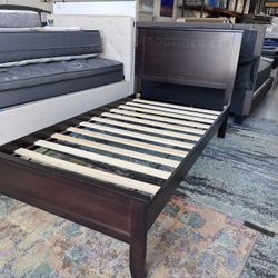 Twin Wooden New Platform Bed Frame Only $148
