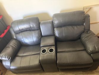 Reclining Sofa & Loveseat Set with Cup Holders – $600 OBO