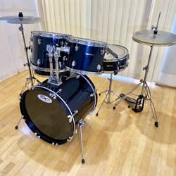 Sound Percussion Bebop Complete Drum set 20” Bass New Quiet Cymbals Hardware  Sticks Key  $250  Cash In Ontario 91762.  12” 13 15 Toms