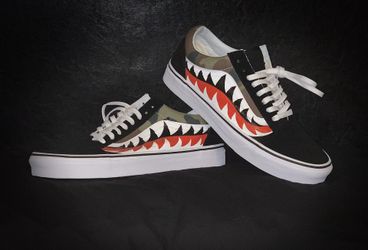 Vans camo x bape shark teeth size 8.5M
