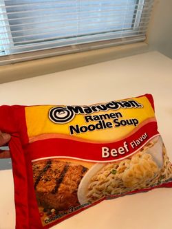Ramen noodle pillow gag gift