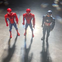 Marvel Characters Spider Man And Captain America 