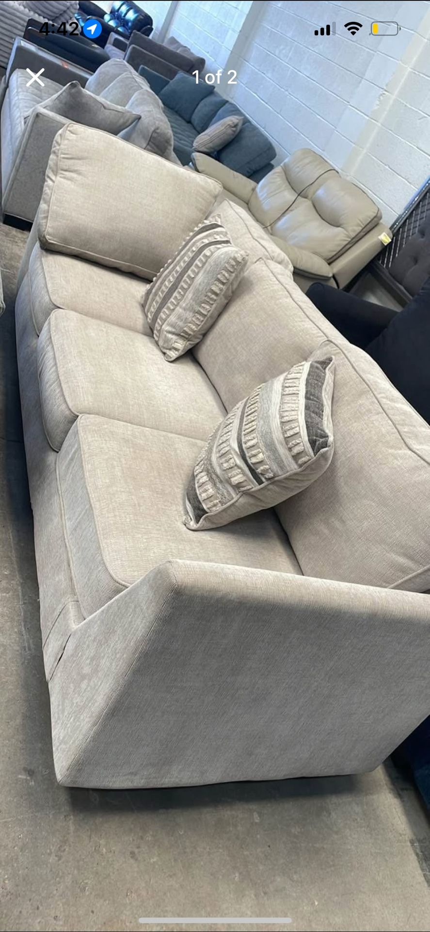 Sofa With Accent Pillows