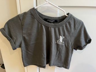 Cropped t-shirts dark grey