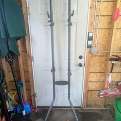 Gray 2-Bike Leaning Garage Bike Rack