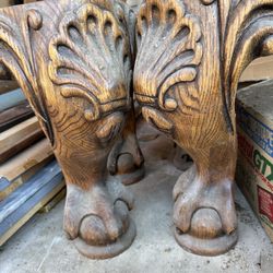 Custom Ornate Wood Pool Table