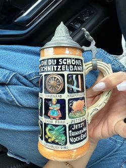 Vintage German Gerz Schnitzelbank Stein