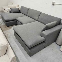 Double Chaise Cloud Comfy Sectional Sofa 