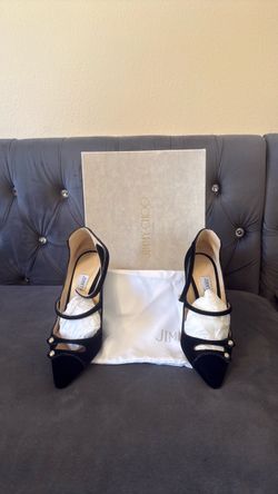 Jimmy Choo Black Suede Pointed-Toe Heels