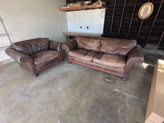 FREE Leather couch and chair!!!
