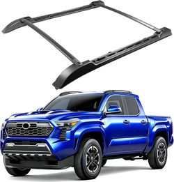 Roof Rack Cross Bars Fit for 2024 2025 2026 Toyota Tacoma Double Cab, Heavy-Duty Aluminum Side Rails Crossbars for Trucks, Cargo Carrier Bars Rooftop 
